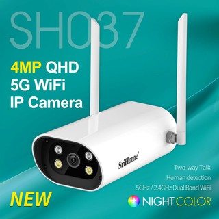 Camera wifi Srihome 4MP ngoài trời đàm thoại 2 chiều có màu ban đêm