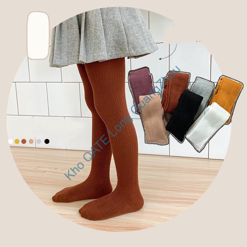 Quần tất bé gái,quần tất len liền bàn kiểu leggings cao cấp phong cách Hàn Quốc cho bé gái từ 1-10 tuổi xinh yêu