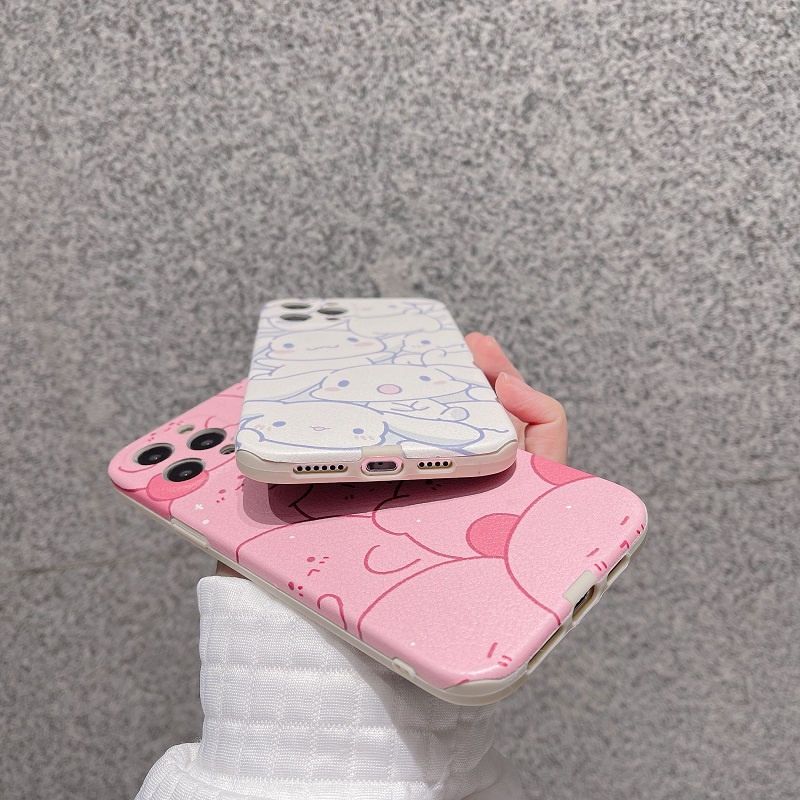 Ốp Lưng Da IMD Full Viền Bảo Vệ Camera Cinnamoroll - Y020