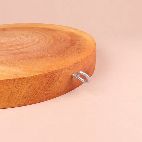 THỚT GỖ TRÒN 26CM CAO CẤP