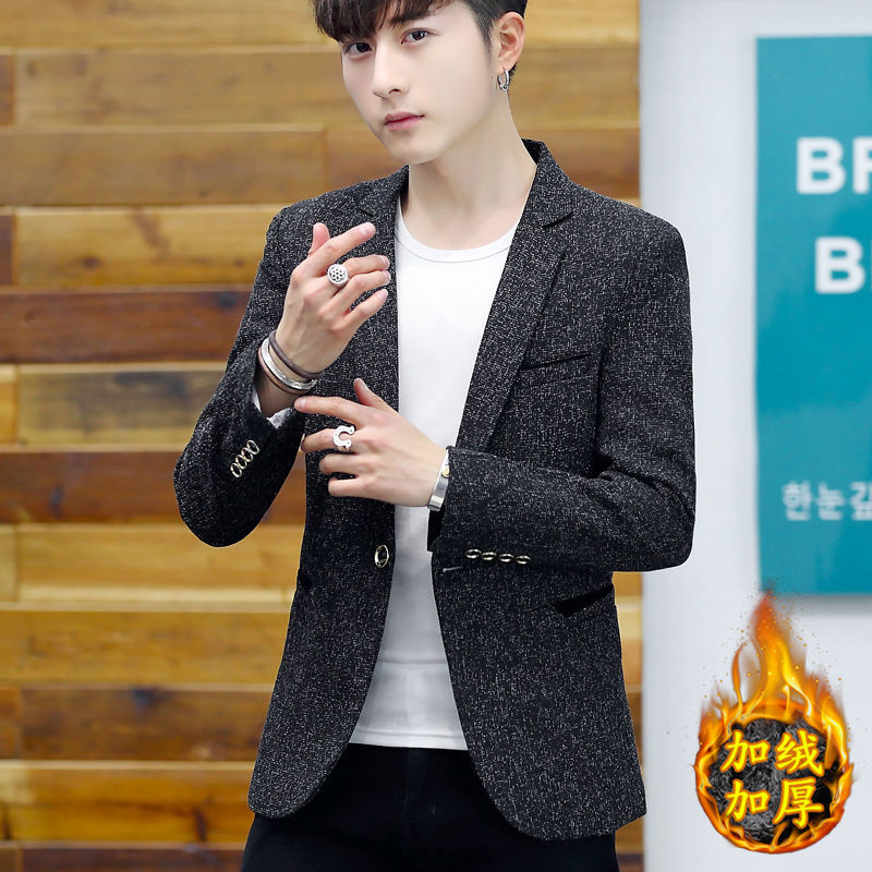 Áo Khoác Nam Ôm Dáng Phong Cách Hàn Quốc Phương Tây Đơn Giản Hợp Thời Trang