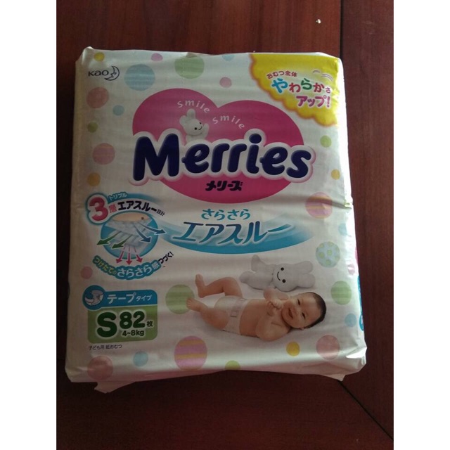 Bỉm Merries thêm miếng quần/dán nội địa Nhật Newborn 96, S88 dán, M68 dán, L58 dán, M64 quần, L50...