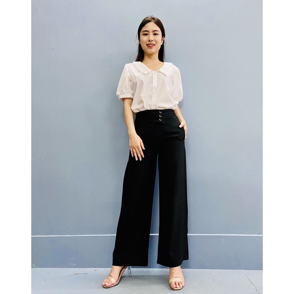 Quần Ống Suông Cạp Dây