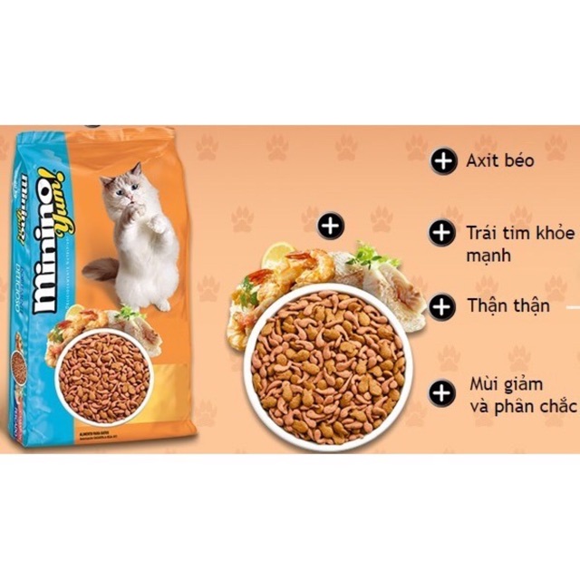 [Mã PET50K giảm Giảm 10% - Tối đa 50K đơn từ 250K] Minino thức ăn hạt cho mèo túi 350g