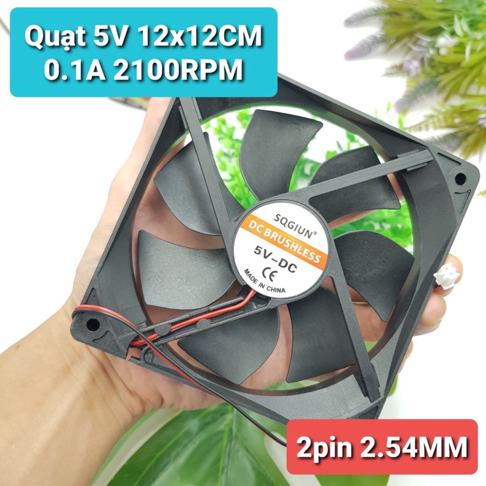 Quạt Tản Nhiệt 5V 12x12CM Tốc Độ 2100RPM🍀Quạt 5V Làm Mát PC LapTop Wifi Thủy Sinh Hút Mùi