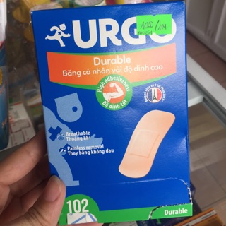 Băng cá nhân chống thấm nước urgo hộp 102 miếng
