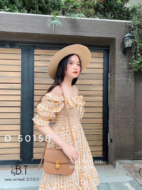 váy trắng tiểu thư trễ vai tay bồng dáng dài hai lớp, đầm trắng dự tiệc bánh bèo | BigBuy360 - bigbuy360.vn