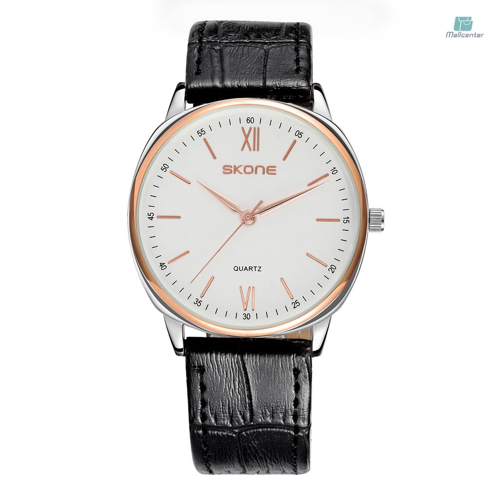 Đồng hồ đeo tay nam SKONE siêu mỏng đơn giản thanh lịch chống nước 5ATM