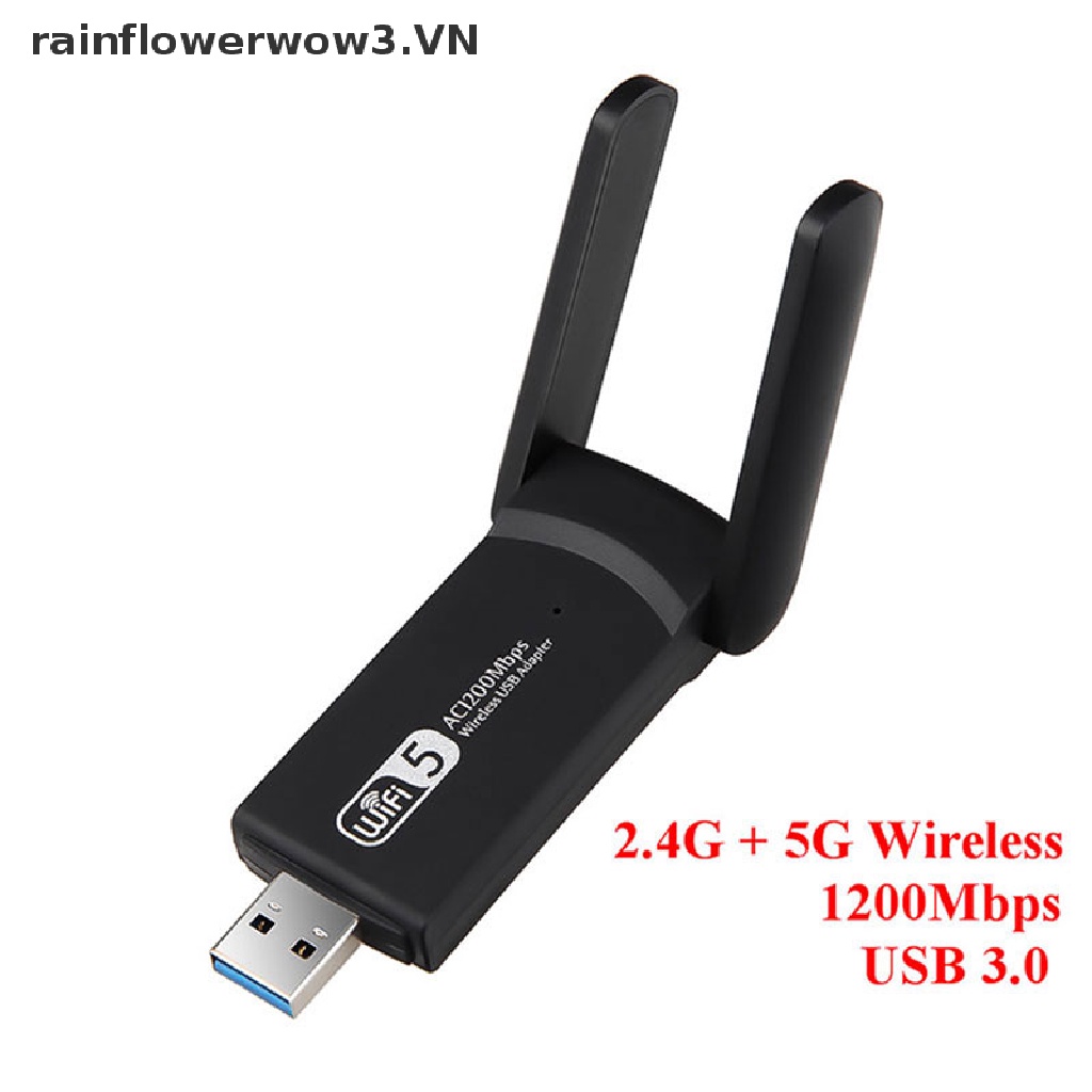 Đầu chuyển đổi wifi USB 3.0 không dây tần số 5Ghz / 2.4Ghz tốc độ 1200Mbps 802.11AC