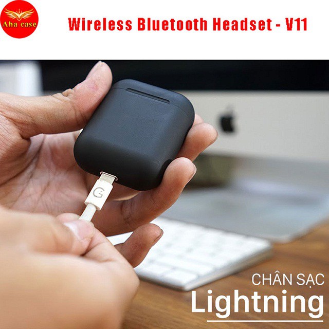 [Freeship+Giá Sỉ] Tai Nghe Bluetooth Mini V11 Tương thích Android và IOS + Tai nghe không dây Định vị, Đổi tên, Bass Ấm