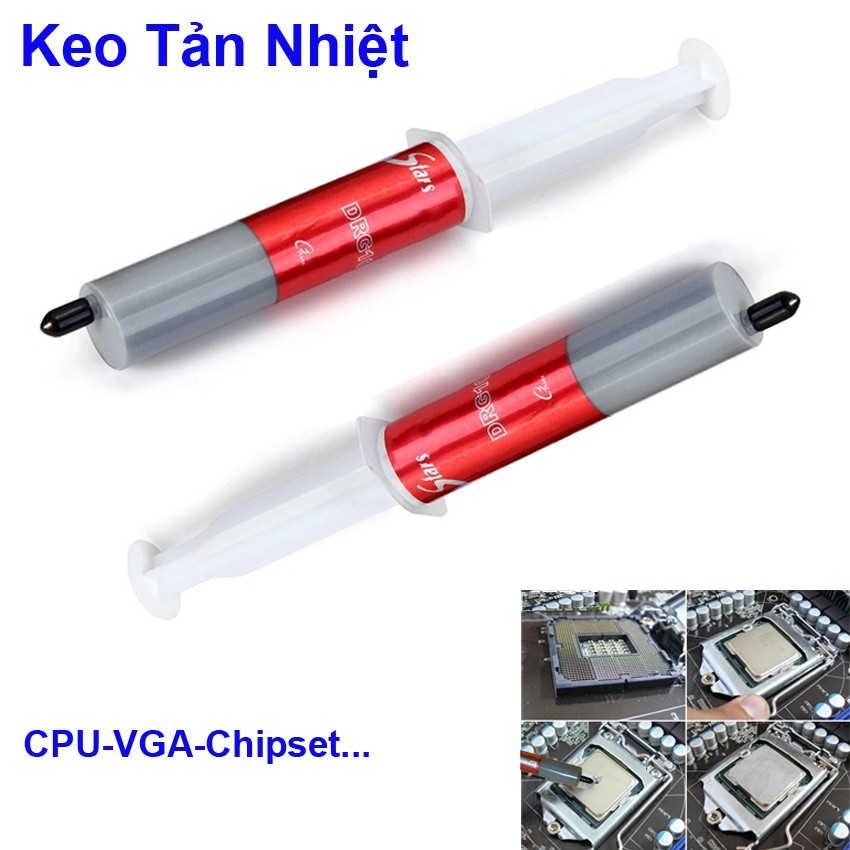 Keo Tản Nhiệt CPU Laptop làm mát máy loại Xịn Stars DRG102 - Ống chích lớn giải nhiệt tiện lợi