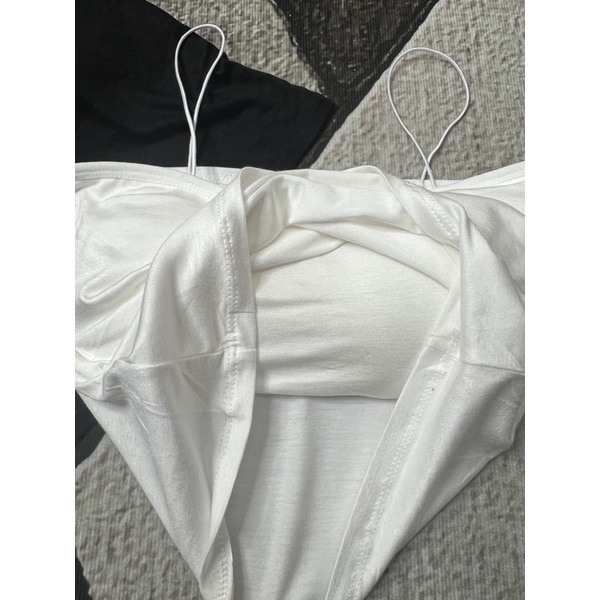 Áo 2 dây sợi bún  thun gân đẹp 100% cotton  , áo croptop ôm mặc trong siêu mát