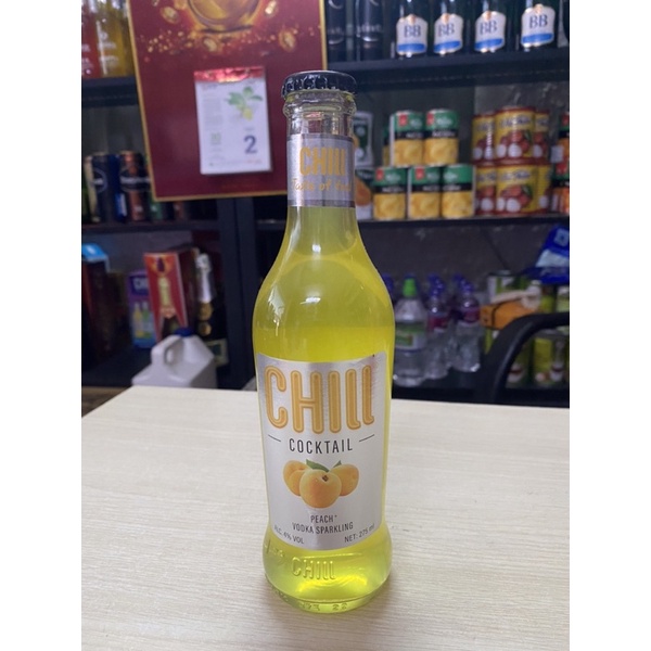 Nước Trái Cây Lên Men Chill Cocktail Peach Vodka Sparkling 4% 275ml