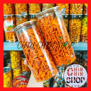 Bánh bim bim tăm que đậu Hà Lan lon 380g, giòn ngon, bánh tuổi thơ - ĂN VẶT CHIN CHIN.