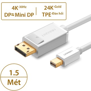 Cáp chuyển Minidisplay Thunderbolt của Macbook Surface ThinkPad ra Display port 4K@60Hz 1,5 mét UGREEN 10476