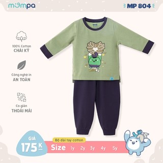 Bộ QA Dài Tay Cotton Bé Trai Mompa