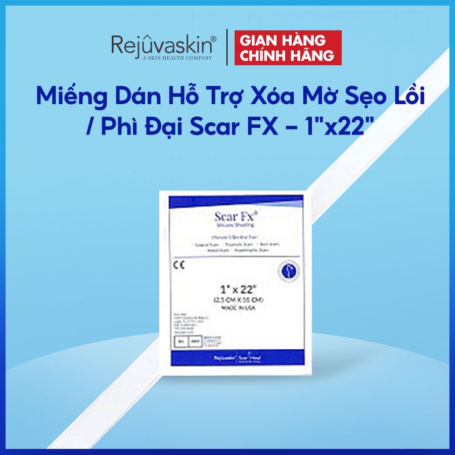 Miếng Dán Hỗ Trợ Xóa Mờ Sẹo Lồi / Phì Đại REJUVASKIN Scar FX - 1&quot;x22&quot;