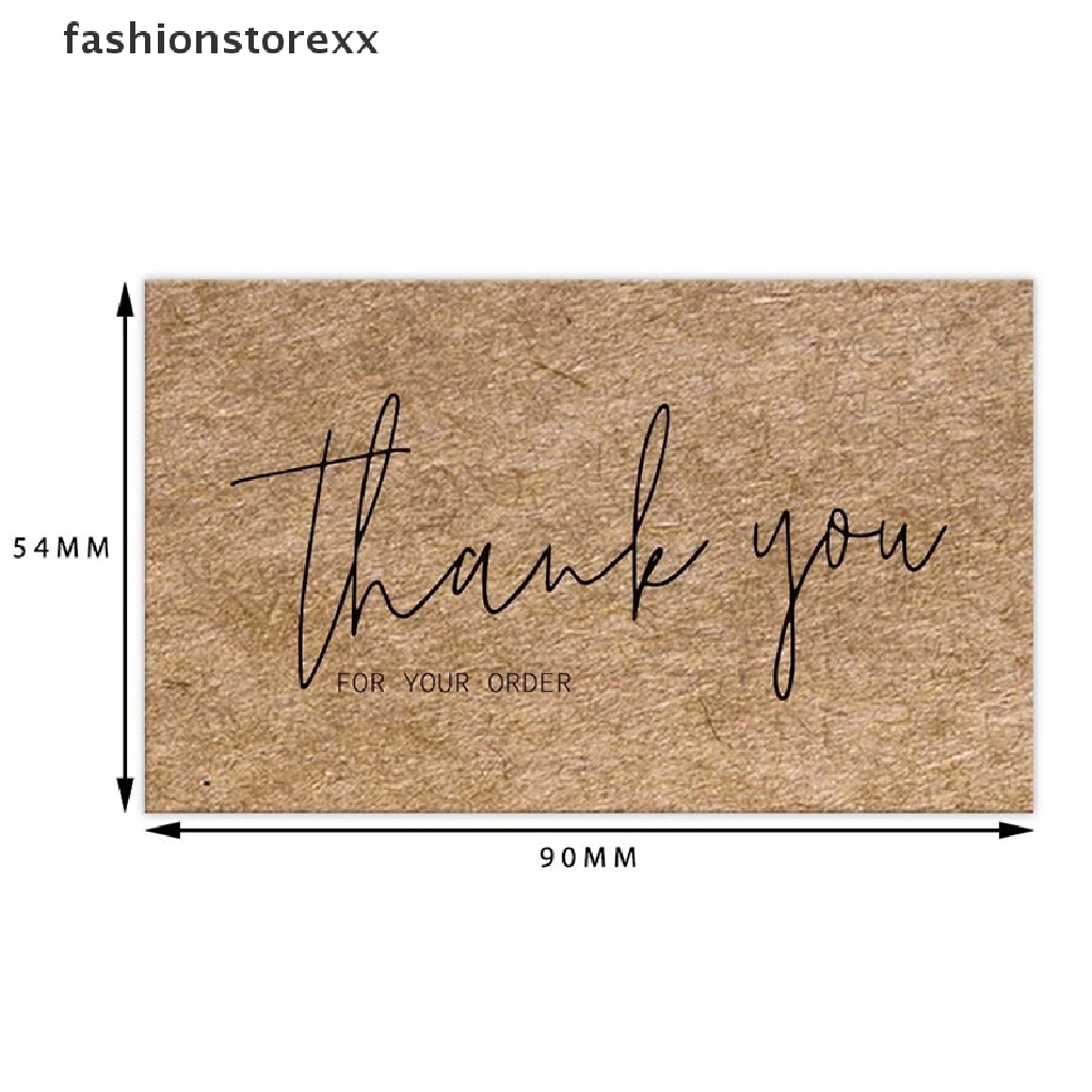 Fash 30pcs/bag Thank You for Your Order Cards kraft Paper Thanks Greeting Card vvn