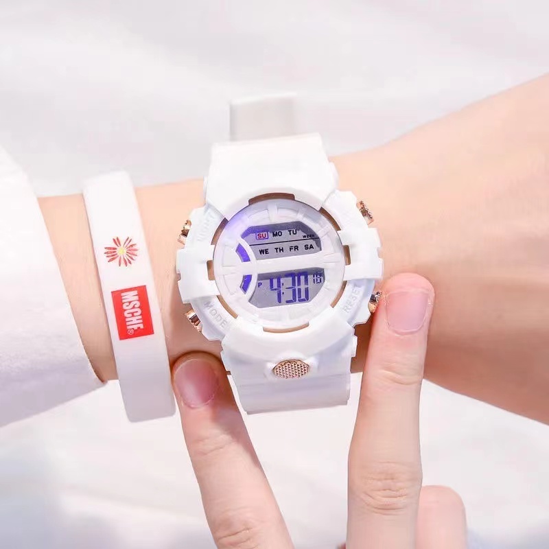 Đồng hồ kỹ thuật số đeo tay màu dạ quang đẹp mắt cho bé trai / bé gái