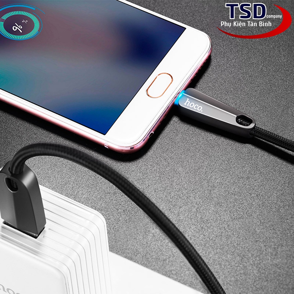 Cáp Sạc Tự Ngắt HOCO U35 Dài 2 Mét Chính Hãng