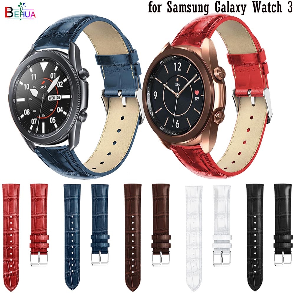 Dây Da Thay Thế Cho Đồng Hồ Thông Minh Samsung Galaxy Watch 3 45mm 41mm Huawei Watch Gt 2 42mm 46