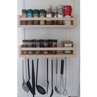 Kệ gỗ treo tường chữ u ikea có thanh chắn ngang, kệ ikea dài 60cm hpktt 02 0877226655