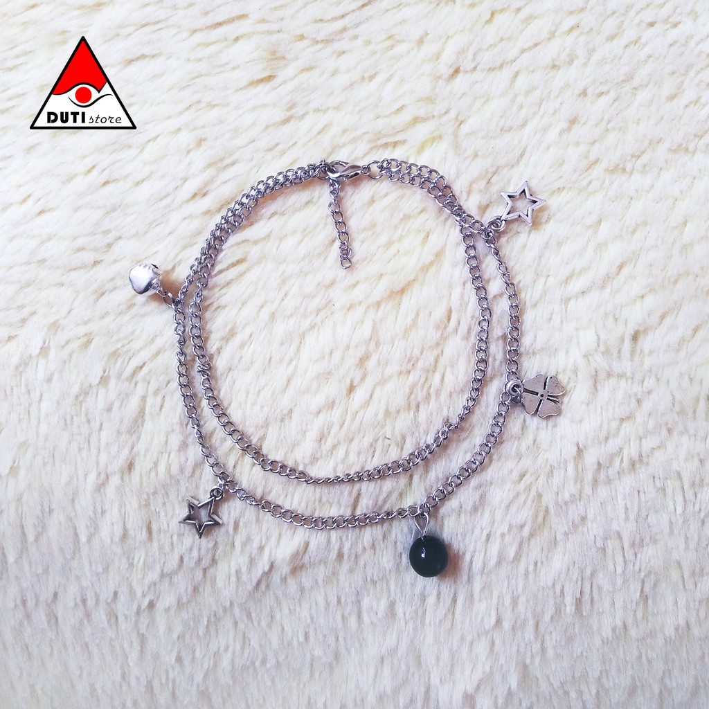 Lắc chân dây đôi nhiều mặt treo để chọn LCD001 DutiOS [inbox chọn]