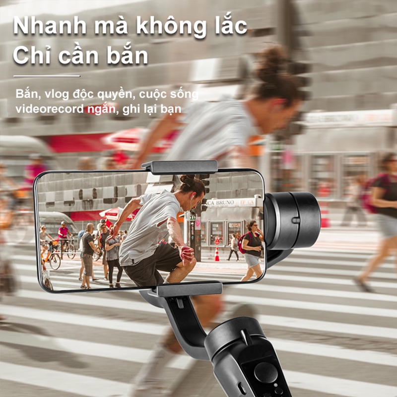 Tay Quay Phim,Tay Cầm Chống Rung Cho Điện Thoại, Gimbal Cầm Tay Chống Rung, hình ảnh video ổn định và mượt mà [NBH4YT]