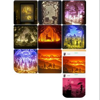 Lighbox đèn ngủ đèn trang trí thủ công