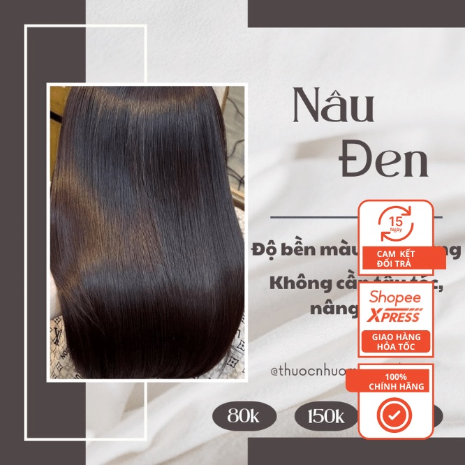 Nhuộm Tóc Nâu Đen Tặng Kèm Găng Tay Mũ Trùm Trợ Nhuộm