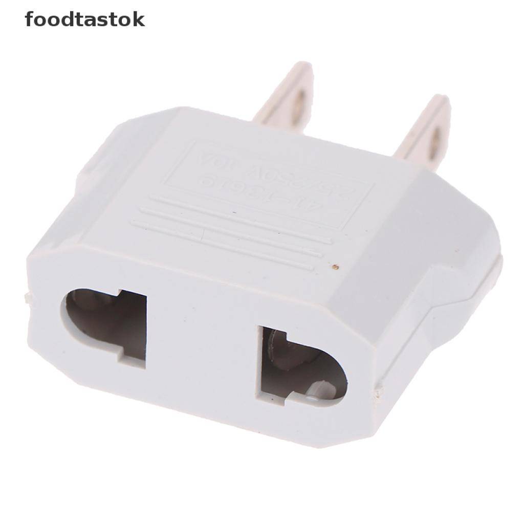 [foodtastok] 4Pcs european usa eu to us plug us to eu plug travel charger adapter converter [foodtastok]