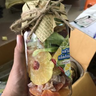 Hũ hộp 500gr mứt thập cẩm trái cây sấy dẻo Thái Lan