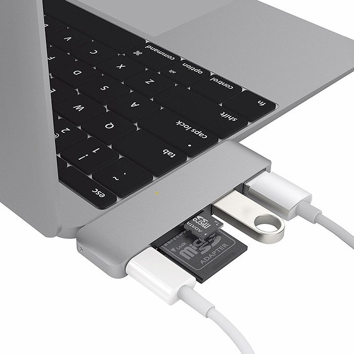 Cổng chuyển HyperDrive USB Type-C 5 in 1 Hub Charging Grey -GN21B