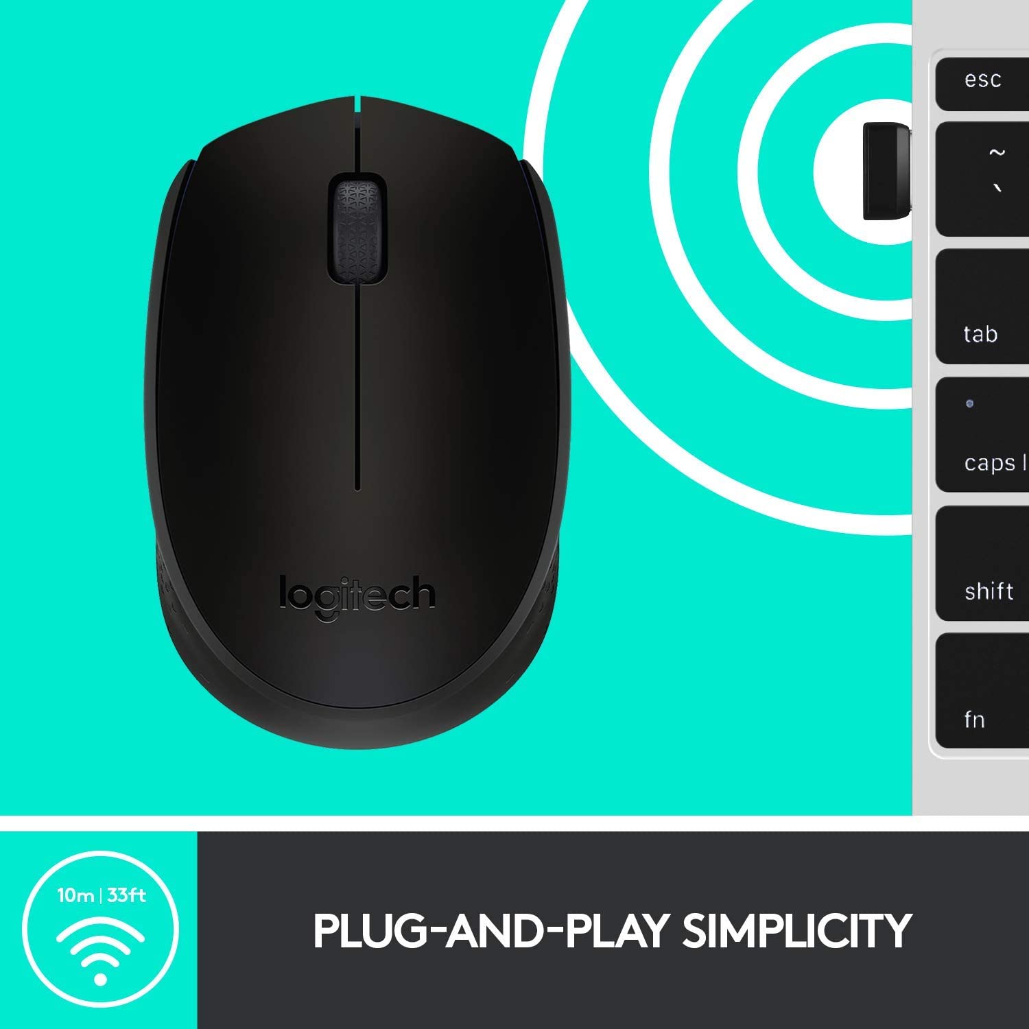 Chuột Không Dây Logitech M170 2.4 Ghz 12-monhs