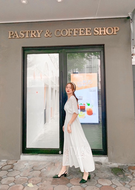 Váy thô nhún ngực khoét lưng 1276