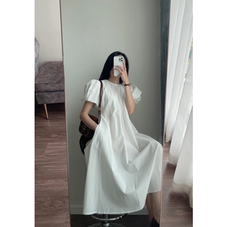 Khali dress - váy suông dài xếp li eo regen