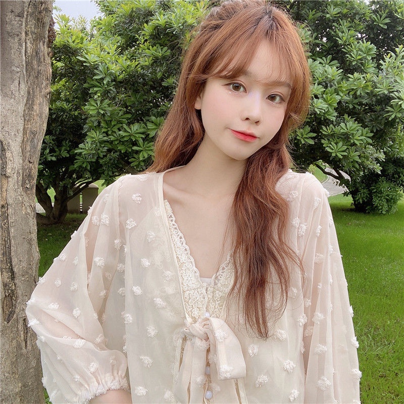 Áo Khoác cardigan Ngắn Vải chiffon Mỏng Chống Nắng Thời Trang Mùa Hè Cho Nữ
