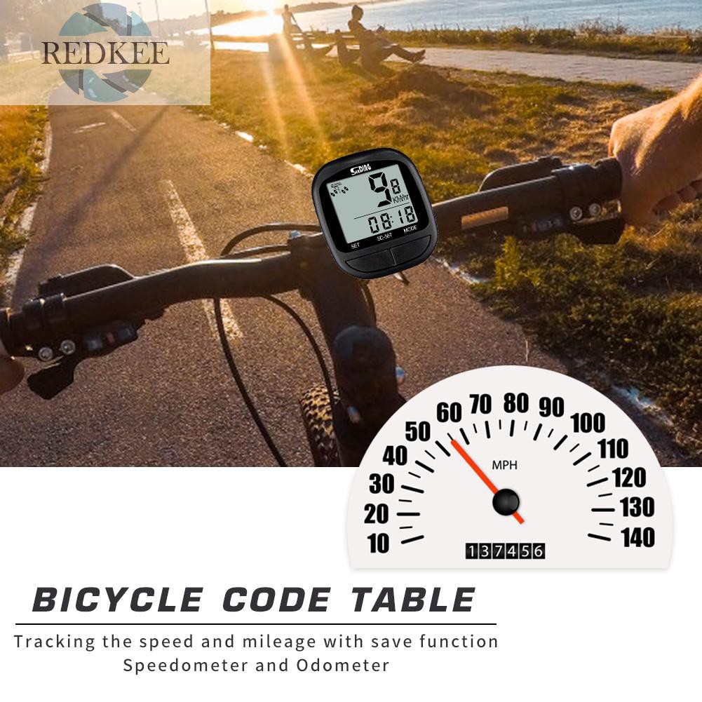 Đồng hồ đo tốc độ xe đạp có màn hình LCD chống thấm nước tiện lợi