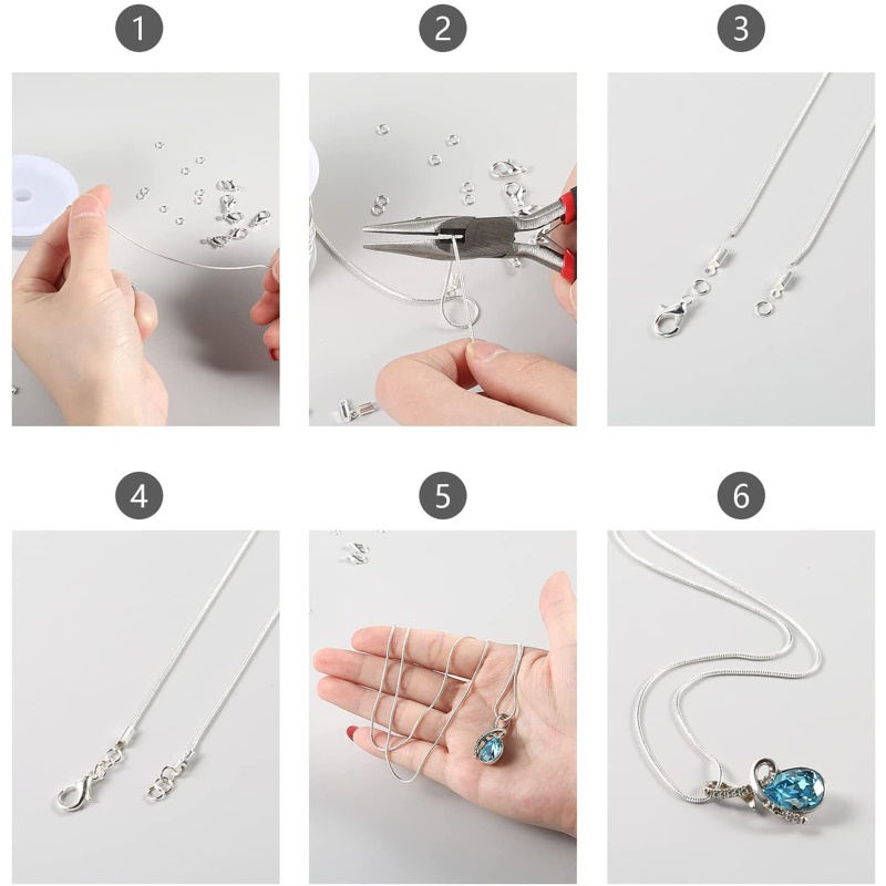 Dây Xích Nối 8 Khóa Càng Cua Cho Trang Sức DIY w 50 30