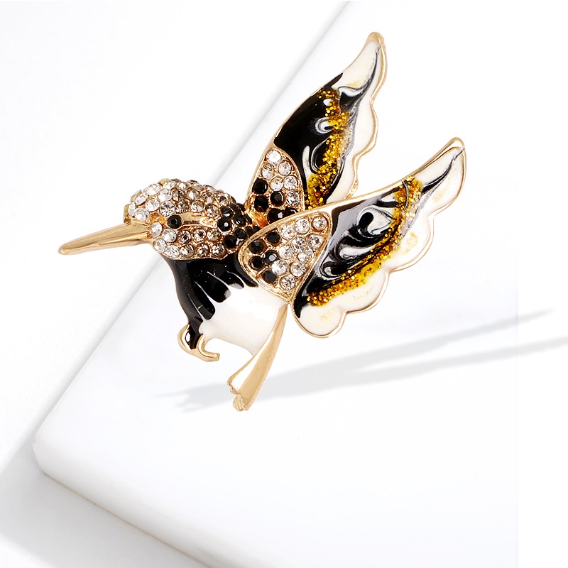 Trâm Cài Áo Hình Chú Chim Ruồi Bằng Đá Thời Trang