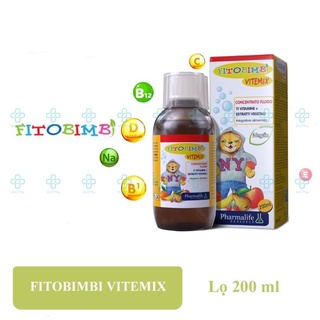 Fitobimbi Vitemix - Bổ Sung Vitamin Và Khoáng Chất, Canxi Cho Bé, Vitamin B, Tăng Sức Đề Kháng (Lọ 200ml) [Chính Hãng]