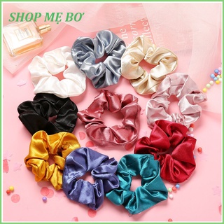 Dây cột tóc Scrunchies trơn phong cách Hàn Quốc