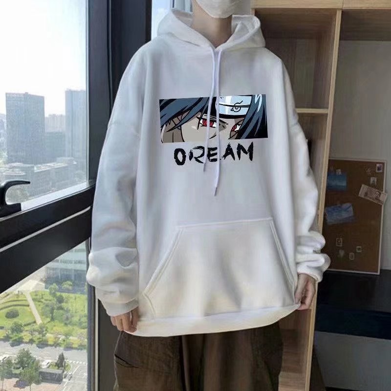Áo hoodie dáng rộng in họa tiết hoạt hình phong cách hip hop Hàn Quốc thời trang cho nam size M-3XL