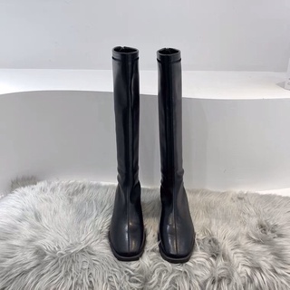 [Có ảnh thật] Boot nữ, boot đùi nữ da PU mềm đế 3cm