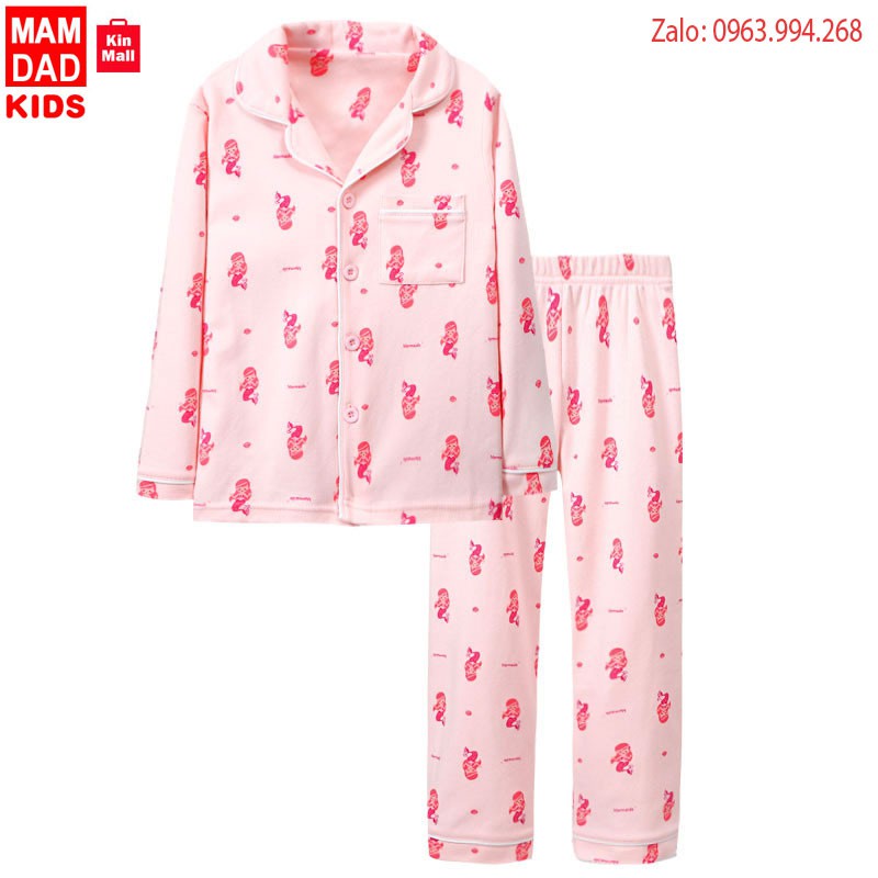 Bộ Đồ Ngủ Pijama Cho Bé Gái KIDS MAM & DAD (cho bé từ 13-37kg)