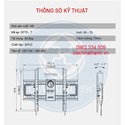 Giá treo tivi gật gù DF70-T 55 - 75 inch Hàng nhập khẩu