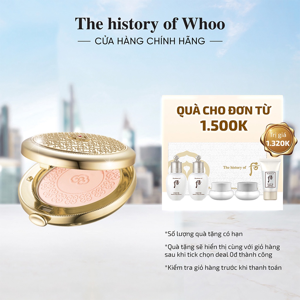 [Mã VISAPREMIUM giảm 150K]Phấn phủ Đông y dạng nén có nhũ The history of Whoo Gongjinhyang Mi Powder Pact SPF30/PA++ 13g