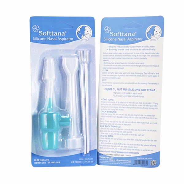 Hút Mũi Đầu Mềm Silicone Softtana, Dụng Cụ Hút Mũi Trẻ Sơ Sinh Thiết Kế Hiện Đại, An Toàn Cho Bé