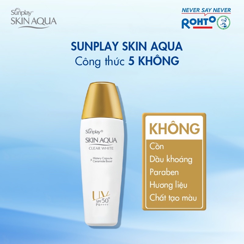 Sữa Chống Nắng Sunplay Dưỡng Da Trắng Mịn Sunplay Skin Aqua Clear White SPF50+