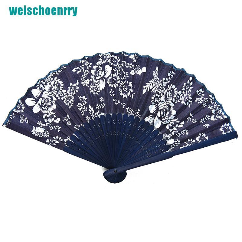 Rér●Quạt Xếp Cầm Tay Bằng Tre + Giấy Múa Kiểu Trung Hoa Cổ Điển